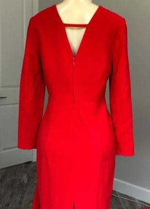 Шикарное красное миди платье футляр h&m.5 фото