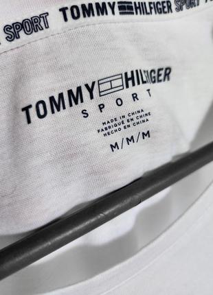 Жіноча нова біла футболка бавовняна tommy hilfiger sport , томмі хілфігер5 фото