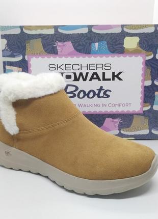 Шкіряні зимові черевики уги skechers on the go оригінал