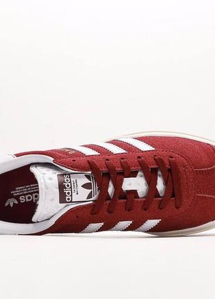 Кроссовки женские adidas gazelle platform burgundy6 фото