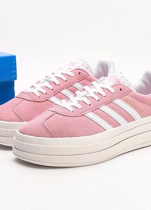 Кроссовки женские adidas gazelle platform pink