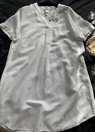 Лляне плаття-туніка h&amp;m оригінал оверсайз