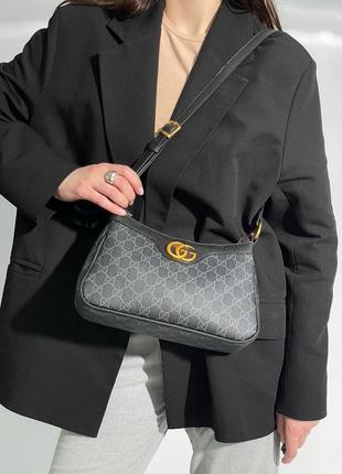 Сумка gucci aphrodite shoulder bag grey leather2 фото