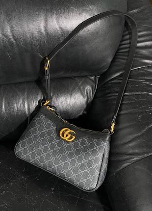 Сумка gucci aphrodite shoulder bag grey leather8 фото