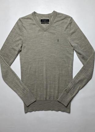 Allsaints mode merino wool v neck jumper