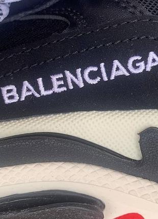 Кроссовки в стиле balenciaga triple s black beige red баленсиага6 фото