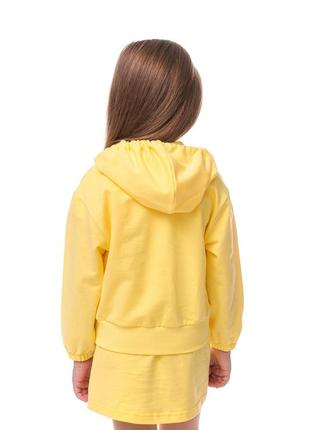 Зіп-худі для дівчинки suzie, двохнитка - жовтий арт.4782 фото