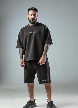 Чоловічий костюм преміум якості футболка + шорти