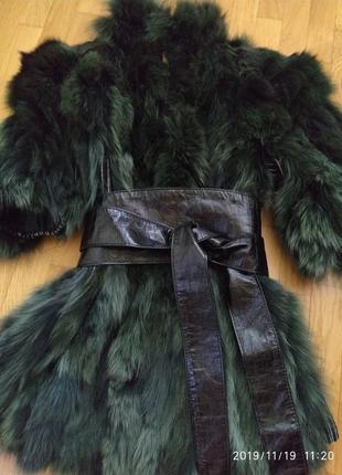 Шубка, жилетка з чорнобурки