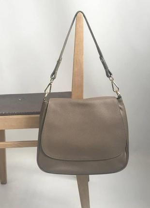 Женская итальянская сумка планшет на плечо из натуральной мягкой кожи vera pelle.1 фото