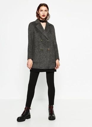 Шикарное пальто zara hand made размер м5 фото