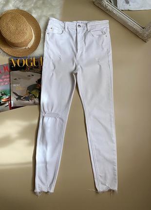 Белые женские джинсы штаны2 фото