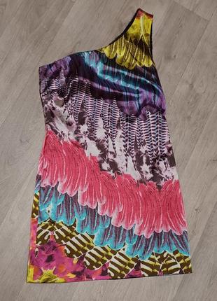 Распродажа летнего ассортимента ❤️ цветное мини платье guess by marciano на одно плечо6 фото