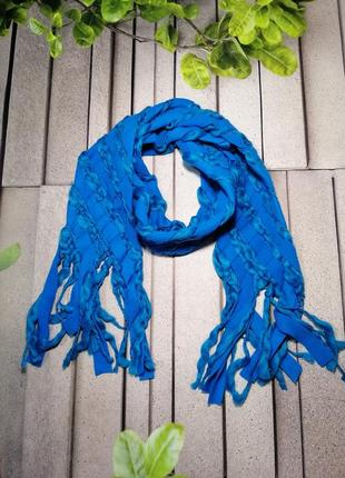 Теплый детский шарф из флиса голубой1 фото