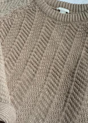 Теплый объемный свитер h&m xl---52-56 размер.5 фото