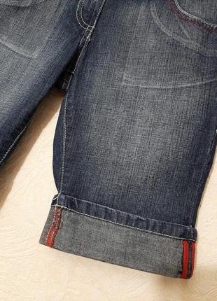 Green generation джинсовые шорты синие с манжетами летние настрочки красная салатовая на девочку 8-95 фото