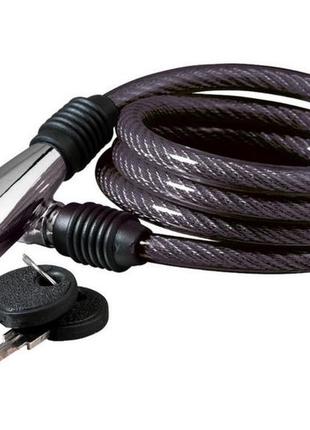 Замок тросиковий kls beat чорний 8x1000 мм