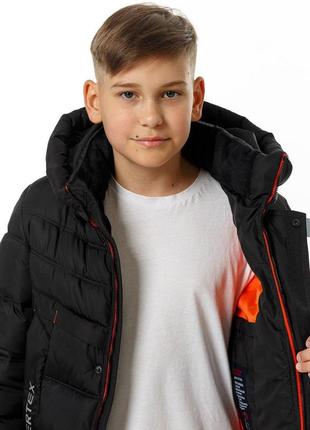 Куртка зимняя для мальчика подростка детский на экопухе garry черный пуховик зимний nestta на зиму5 фото