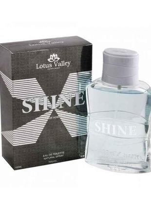 Туалетна вода чоловіча shine 100мл тм lotus valley "kg"