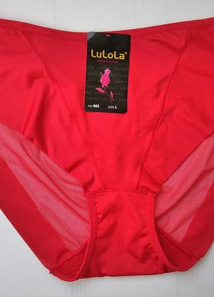Трусики lulola з сіточкою червоний l 50 865