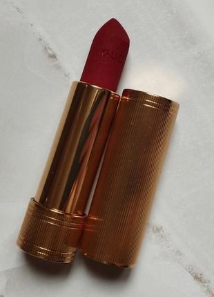 Помада с матовым финишем gucci rouge à lèvres mat lipstick 509 janie scarlet 3.5 г8 фото