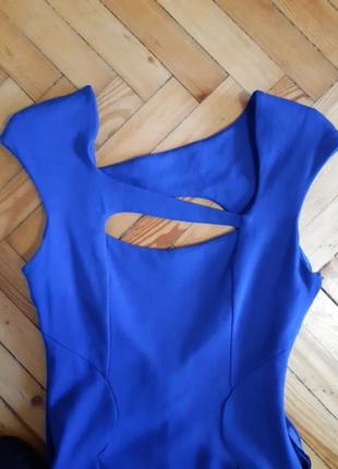 Ідеальне синє міді плаття asos з відкритою спиною9 фото