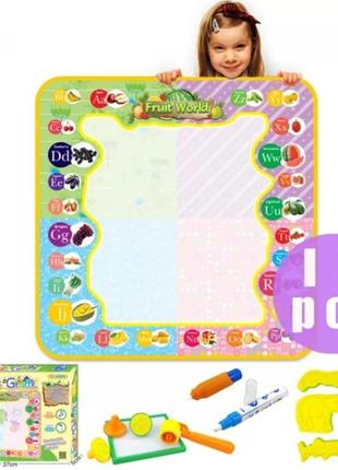 Килимок для малювання водою jt toys фрукти-алфавіт (831-4k)