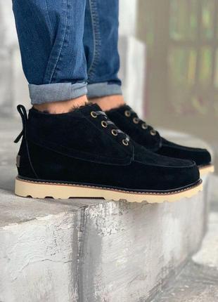 Ugg david beckham boots! чоловічі замшеві зимові уггі/ черевики 😍 {із хутром}