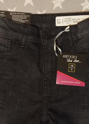 Шикарные женские джинсы super skinny с лампасами esmara германия, коллекция heidi klum7 фото