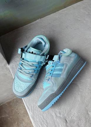 Кросівки жіночі/ чоловічі adidas forum low x bad bunny light blue