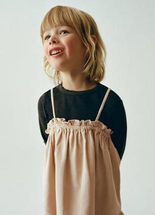 Мягкое, вельветовое платье зара zara 3-4-5л