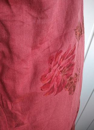 Сукня в троянди льон 4