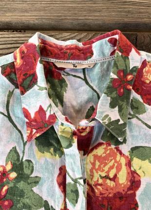 Рубашка без рукавов женская в цветочный принт tu4 фото