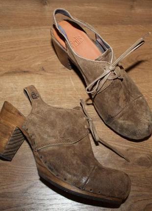 Шкіряні шльопанці, сабо vialis spain handmade