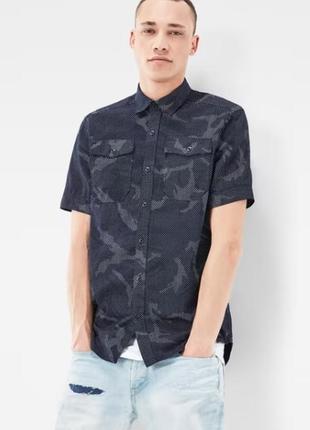 Шведка, тенниска, рубашка с коротким рукавом g-star raw landoh short sleeve shirt1 фото