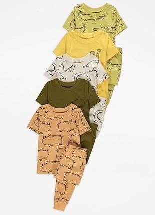 Піжама george на хлопчика 2-3 та 4-5-6 років 92-98 та 104-110-116 см джордж футболка шорти штани1 фото