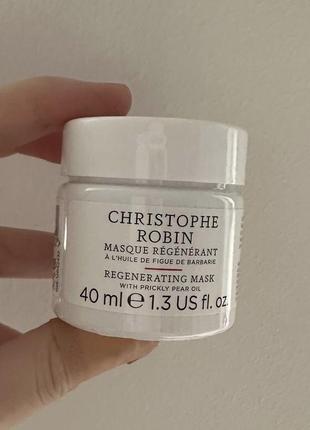 Christophe robin regenerating mask with prickly pear oil відновлююча маска для волосся, 40 мл2 фото