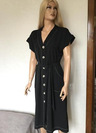 Сукня сорочка міді сатинова primark розмір 14/167 фото