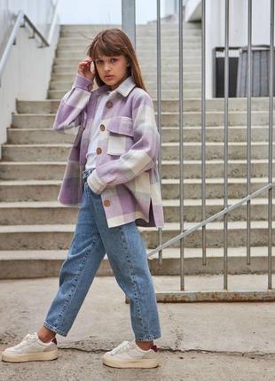 Крутая теплая рубашка для девочек