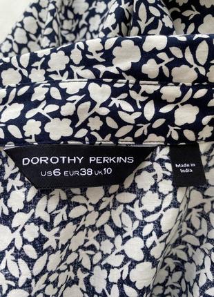 Платье рубашка ярусное из хлопка в цветы цветочный принт  🤍dorothy perkins🤍4 фото