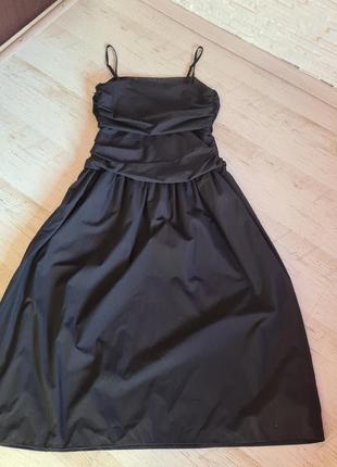 Стильное черное платье-миди asos6 фото