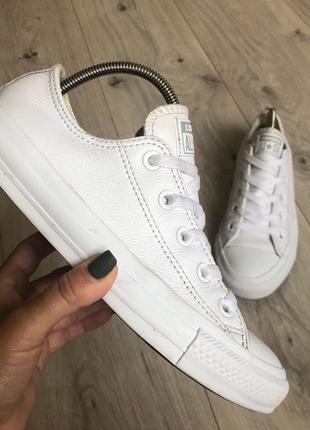 Кеды белые converse (оригинал) кожа р. 36.5