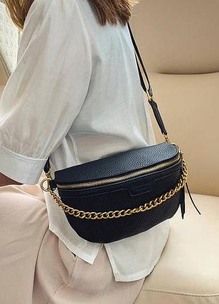 Жіноча сумка бананка нагрудна сумка слінг (0561)3 фото