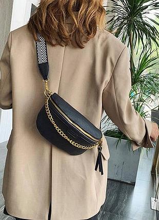 Жіноча сумка бананка нагрудна сумка слінг (0561)4 фото