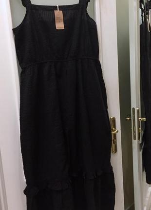 Нова.сукня сарафан з бавовни бренду next generation cotton maxi dress black оригінал 30£  size 18 xl
