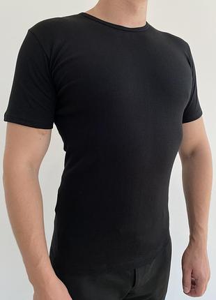 Якісна, базова, однотонна, чоловіча, чорна футболка, розмір s, m, l, xl