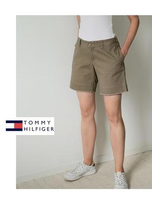 Крутые женские шорты tommy hilfiger. плотные хлопковые шорты на весну-лето. базовые шорты