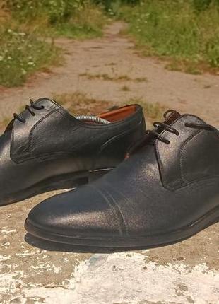 Мужские кожаные классические туфли bally brustel/001 фото