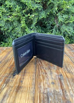 Новый кошелек кожаный calvin klein (ck leather olive wallet) с америки9 фото