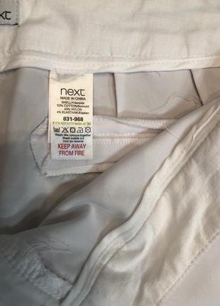 Классные новые  легкие белые брюки-капри  next размера, р.16/ 52-543 фото